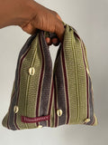 SAMPLE SALE Aso Oke Tote Bag - Green