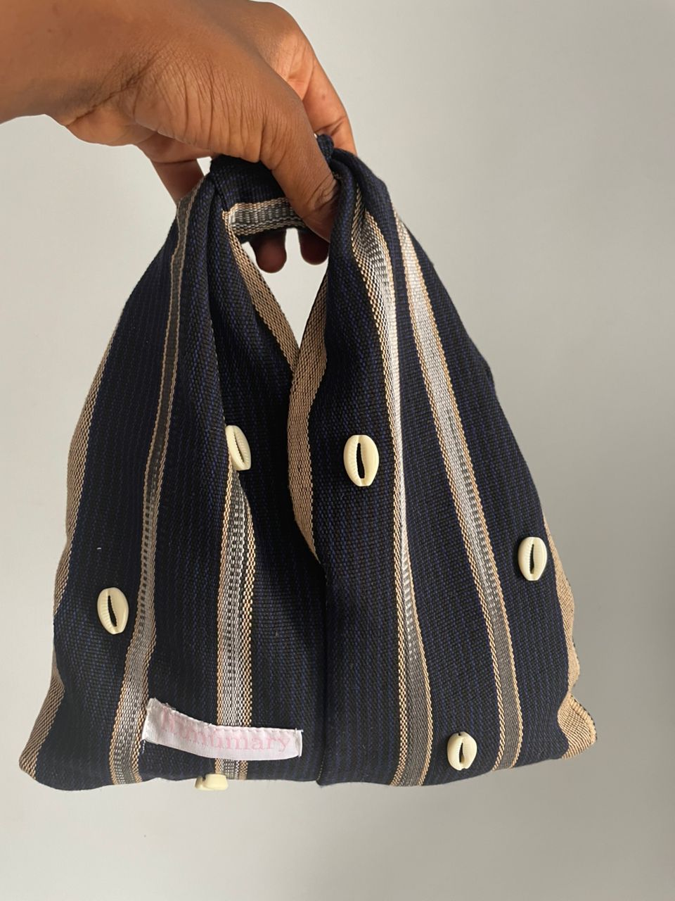 SAMPLE SALE Aso Oke Tote Bag - Blue